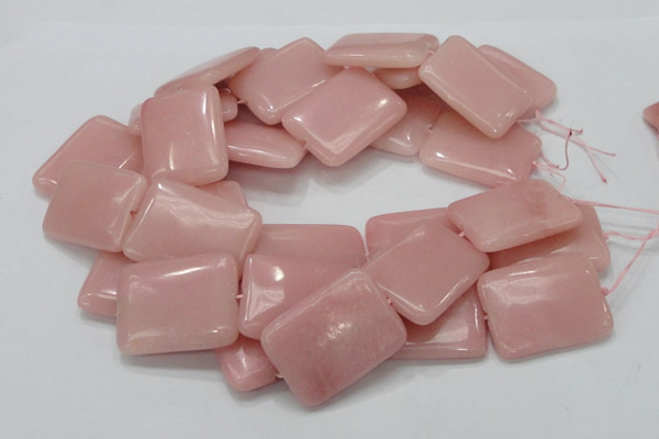 CAS31 15.5 inches 30*40mm rectangle pink angel skin gemstone beads