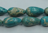 CAT06 15.5 inches 10*20mm teardrop natural aqua terra jasper beads