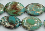 CAT09 15.5 inches 18*25mm oval natural aqua terra jasper beads