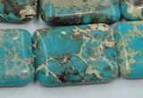 CAT17 15.5 inches 22*30mm rectangle natural aqua terra jasper beads