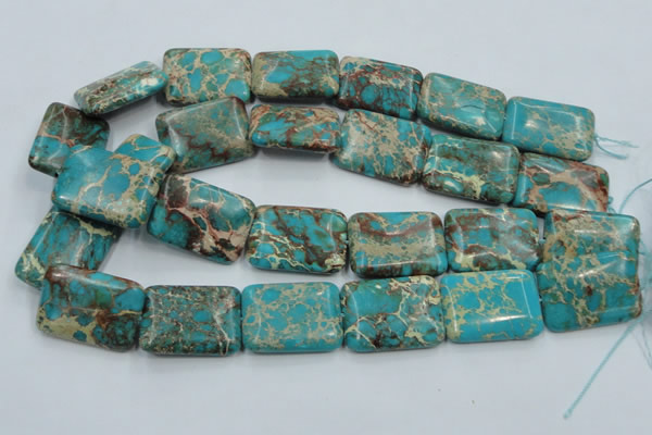 CAT17 15.5 inches 22*30mm rectangle natural aqua terra jasper beads