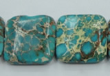 CAT18 15.5 inches 25*25mm square natural aqua terra jasper beads