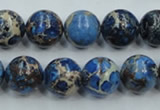 CAT214 15.5 inches 16mm round dyed natural aqua terra jasper beads