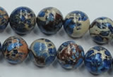 CAT215 15.5 inches 18mm round dyed natural aqua terra jasper beads