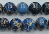 CAT216 15.5 inches 20mm round dyed natural aqua terra jasper beads