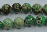 CAT223 15.5 inches 18mm round dyed natural aqua terra jasper beads