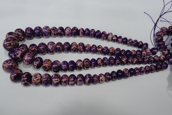 CAT303 15.5 inches 7*10mm – 15*20mm rondelle dyed aqua terra jasper beads