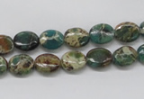 CAT5010 15.5 inches 8*10mm oval natural aqua terra jasper beads