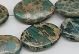 CAT5012 15.5 inches 20*30mm oval natural aqua terra jasper beads