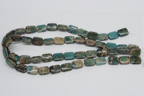 CAT5015 15.5 inches 12*16mm rectangle natural aqua terra jasper beads