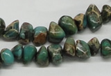 CAT5019 15.5 inches 8*12mm nuggets natural aqua terra jasper chip beads