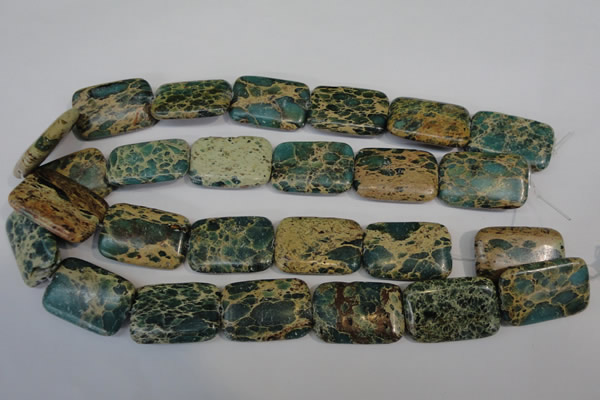 CAT5028 15.5 inches 20*30mm rectangle natural aqua terra jasper beads