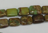 CAT5039 15.5 inches 6*8mm rectangle natural aqua terra jasper beads