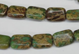 CAT5040 15.5 inches 10*14mm rectangle natural aqua terra jasper beads