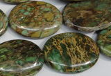 CAT5043 15.5 inches 22*30mm oval natural aqua terra jasper beads