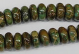 CAT5046 15.5 inches 6*12mm rondelle natural aqua terra jasper beads