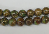 CAT5050 15.5 inches 8mm round natural aqua terra jasper beads