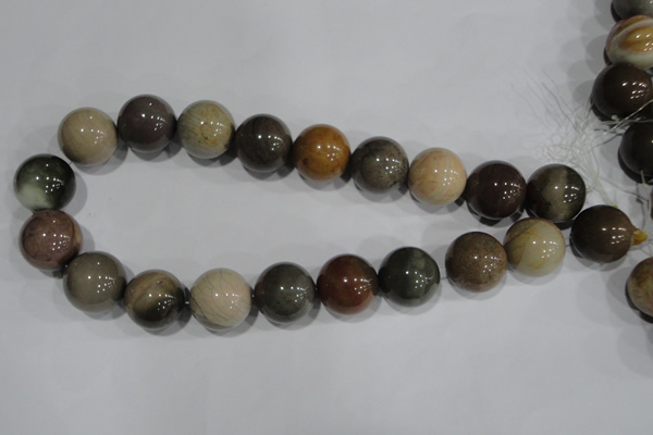 CAT5207 15.5 inches 18mm round aqua terra jasper beads wholesale