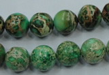 CAT59 15.5 inches 12mm round dyed natural aqua terra jasper beads