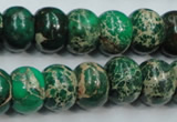 CAT60 15.5 inches 10*14mm rondelle dyed natural aqua terra jasper beads