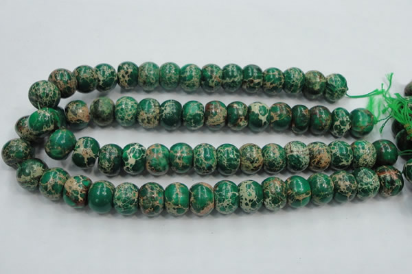 CAT61 15.5 inches 12*16mm rondelle dyed natural aqua terra jasper beads