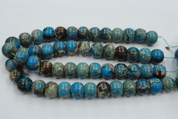 CAT64 15.5 inches 15*18mm rondelle dyed natural aqua terra jasper beads