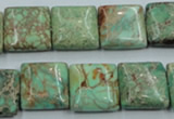 CAT68 15.5 inches 16*16mm square dyed natural aqua terra jasper beads