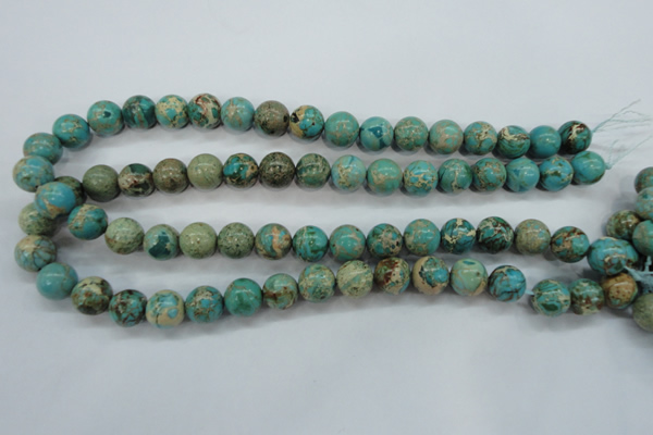 CAT76 15.5 inches 12mm round dyed natural aqua terra jasper beads