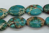 CAT98 15.5 inches 13*18mm oval dyed natural aqua terra jasper beads