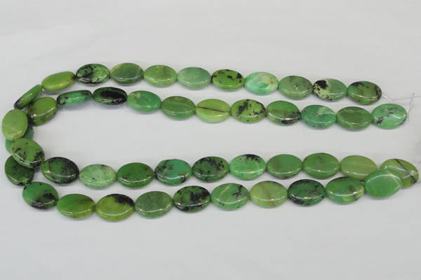 CAU17 12*16mm flat oval australia chrysoprase beads Wholesale