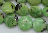 CAU202 15.5 inches 16mm flat round Australia chrysoprase beads