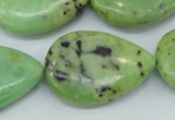 CAU229 15.5 inches 22*30mm flat teardrop Australia chrysoprase beads