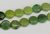 CAU37 15.5 inches 10mm flat round australia chrysoprase beads wholesale