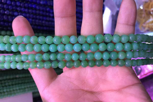 CAU370 15.5 inches 4mm round Australia chrysoprase beads