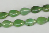 CAU41 15.5 inches 8*12mm flat teardrop australia chrysoprase beads