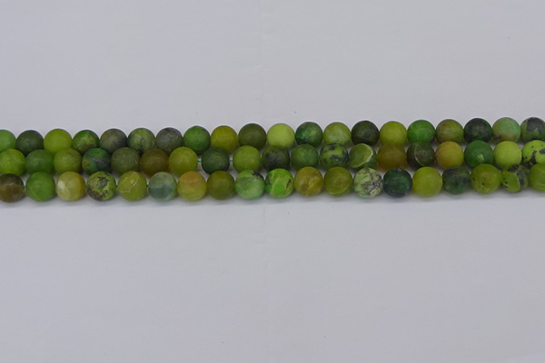 CAU412 15.5 inches 8mm round matte Australia chrysoprase beads