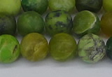 CAU414 15.5 inches 12mm round matte Australia chrysoprase beads