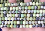 CAU478 15.5 inches 6mm round matte Australia chrysoprase beads