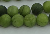 CAU512 15.5 inches 8mm round matte Chinese chrysoprase beads