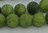 CAU513 15.5 inches 10mm round matte Chinese chrysoprase beads