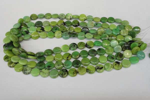 CAU54 15.5 inches 12mm flat round Australia chrysoprase beads wholesale