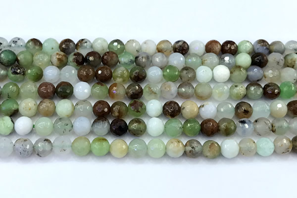 CAU560 15 inches 6mm faceted round Australia chrysoprase beads