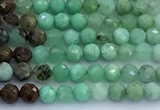 CAU568 15 inches 4mm faceted round Australia chrysoprase beads