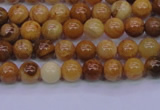 CAY01 15.5 inches 4mm round African yellow jasper beads wholesale