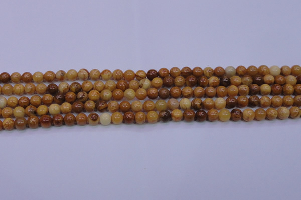 CAY02 15.5 inches 6mm round African yellow jasper beads wholesale