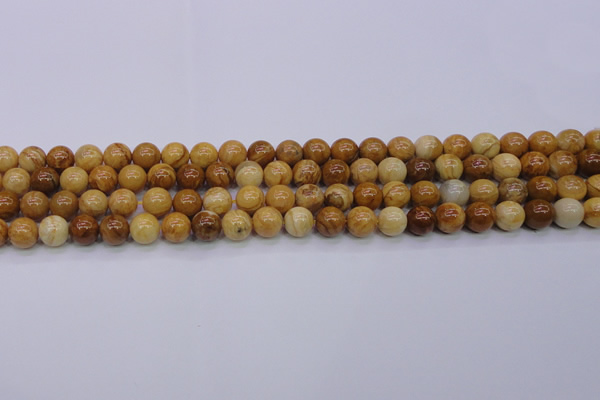 CAY03 15.5 inches 8mm round African yellow jasper beads wholesale