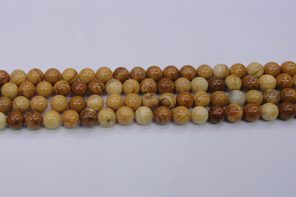 CAY05 15.5 inches 12mm round African yellow jasper beads wholesale