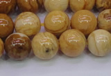 CAY06 15.5 inches 14mm round African yellow jasper beads wholesale