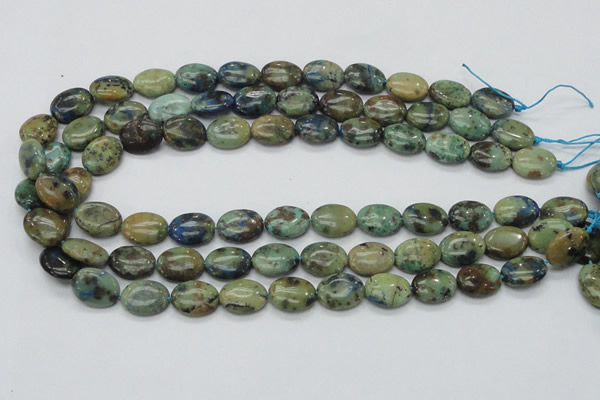 CAZ04 15.5 inches 12*16mm oval natural azurite gemstone beads