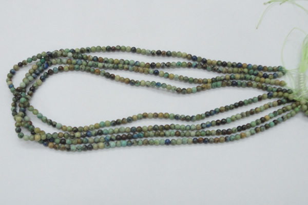 CAZ06 15.5 inches 4mm round natural azurite gemstone beads